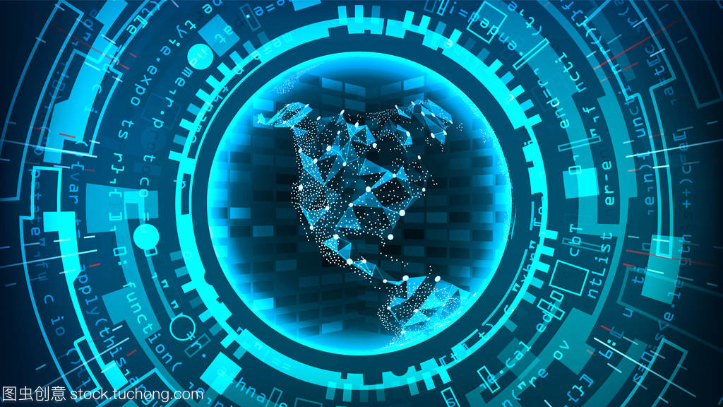 未來科技連接結(jié)構(gòu)。矢量抽象背景。藍色的電子網(wǎng)絡(luò)。數(shù)字系統(tǒng)設(shè)計